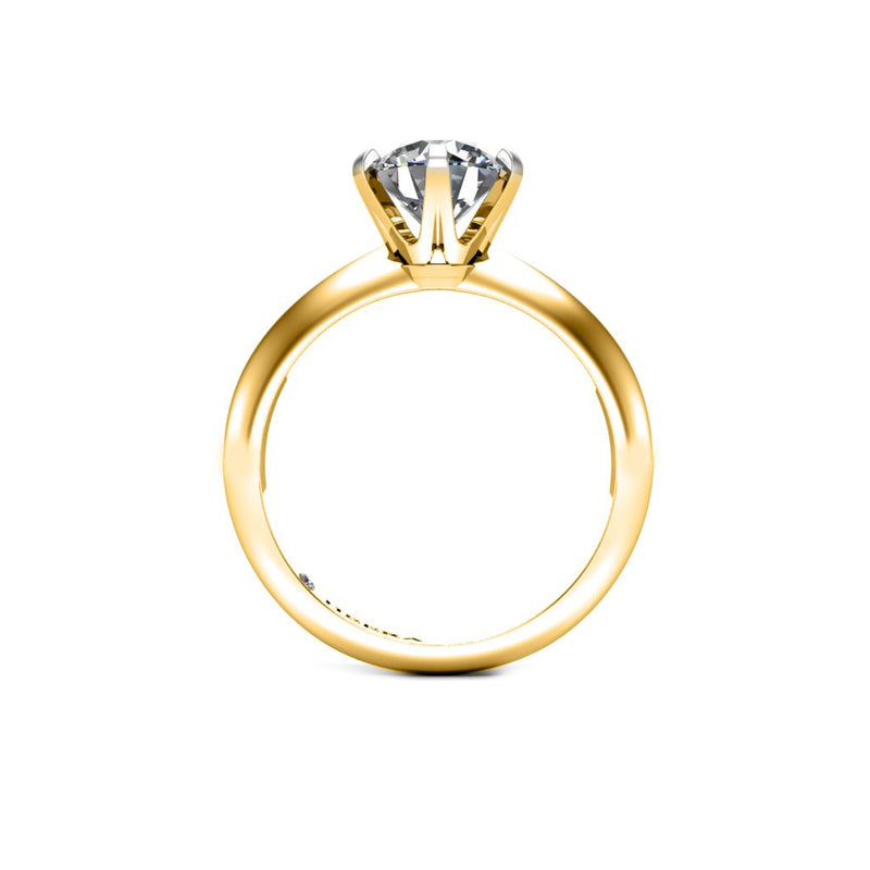 BLAIR - Round Brilliant 6 Claw Solitaire Engagement Ring in Yellow Gold - HEERA DIAMONDS