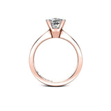 MAISEY - Cushion Cut Solitaire Engagement Ring in Rose Gold - HEERA DIAMONDS