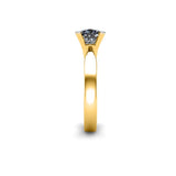 MAISEY - Cushion Cut Solitaire Engagement Ring in Yellow Gold - HEERA DIAMONDS