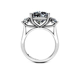 CIDER - Cushion Trilogy Engagement Ring in Platinum - HEERA DIAMONDS