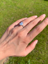 CHELSEA - Emerald cut Engagement Ring with Diamond Shoulders in Platinum - HEERA DIAMONDS