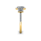REINA - Princess Engagement Ring in Yellow Gold - HEERA DIAMONDS