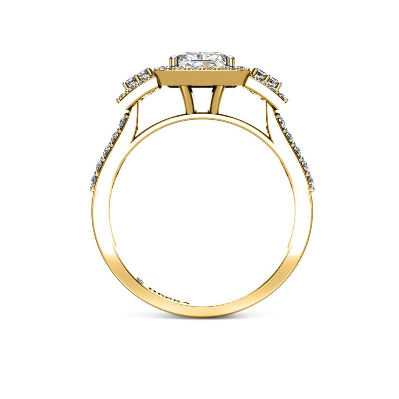 REINA - Princess Engagement Ring in Yellow Gold - HEERA DIAMONDS