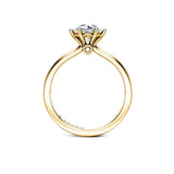 DAMARIS - Round Brilliant Solitaire Engagement Ring in Yellow Gold - HEERA DIAMONDS