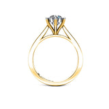 JORDAN - Round Brilliant 6 Claw Solitaire Engagement Ring in Yellow Gold - HEERA DIAMONDS