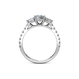 MULBERRY - Emerald Trilogy Engagement Ring in Platinum - HEERA DIAMONDS