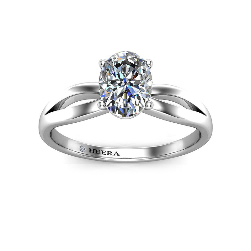MARILLA - Oval Cut Diamond Engagement Ring in Platinum - HEERA DIAMONDS