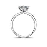 PILAR - Princess Diamond Engagement Ring in Platinum - HEERA DIAMONDS