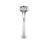 MARGA - Oval Solitaire Engagement Ring in Platinum - HEERA DIAMONDS