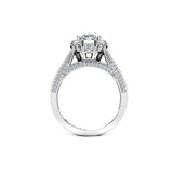 LUCIA - Oval Cut Halo Engagement Ring in Platinum - HEERA DIAMONDS
