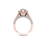 LUCIA - Oval Cut Halo Engagement Ring in Rose Gold - HEERA DIAMONDS