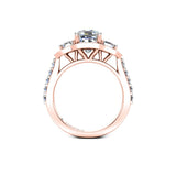 PERIWINKLE - The Emerald Trilogy Engagement Ring in 18ct Rose Gold - HEERA DIAMONDS