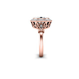 DIANA - Oval Cut Halo Engagement Ring in Rose Gold - HEERA DIAMONDS