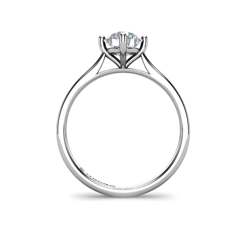 KERNALDE - Round Brilliant Solitaire Engagement Ring in Platinum - HEERA DIAMONDS