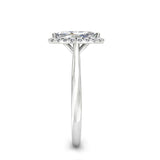 JENAH - Marquise Cut Engagement Ring with Diamond Halo in Platinum - HEERA DIAMONDS