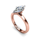 NINA - Marquise Cut Solitaire Engagement Ring in Rose Gold - HEERA DIAMONDS
