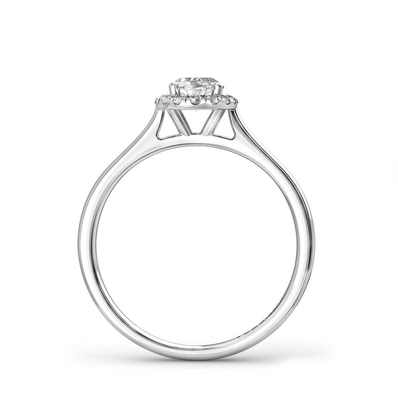 JAYDA - Oval Cut Halo Engagement Ring in Platinum - HEERA DIAMONDS