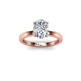 KAVELE - Oval Cut Solitaire Engagement Ring in Rose Gold - HEERA DIAMONDS