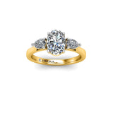 TARTE - Oval and Pears Trilogy Engagement Ring in Yellow Gold - HEERA DIAMONDS
