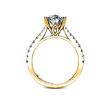 LOURDES - Oval Cut Solitaire Engagement Ring in Yellow Gold - HEERA DIAMONDS