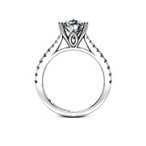 LOURDES - Oval Cut Solitaire Engagement Ring in Platinum - HEERA DIAMONDS