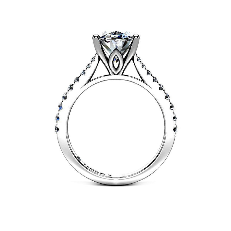 LOURDES - Oval Cut Solitaire Engagement Ring in Platinum - HEERA DIAMONDS