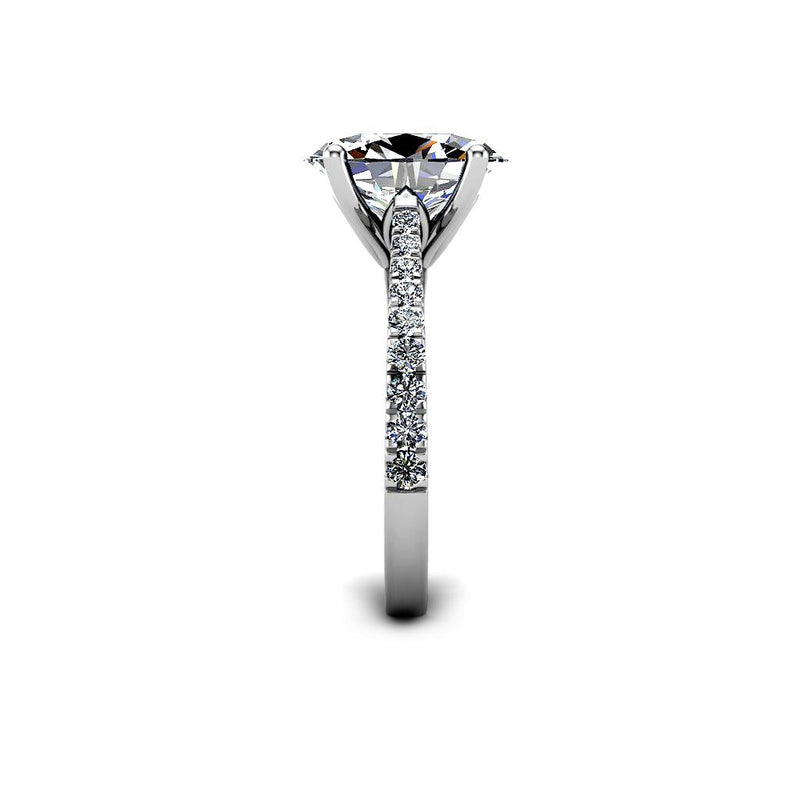 LOURDES - Oval Cut Solitaire Engagement Ring in Platinum - HEERA DIAMONDS