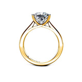 ADELAIDA - Princess Cut Solitaire Engagement Ring in Yellow Gold - HEERA DIAMONDS