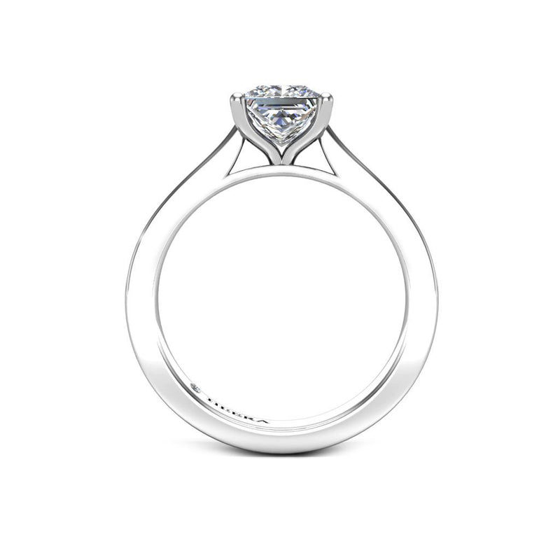 MILA - Princess Cut Solitaire Engagement Ring in Platinum - HEERA DIAMONDS