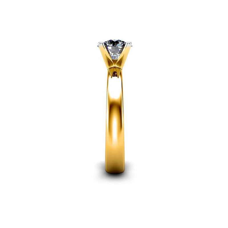 KEANNA - Round Brilliant Solitaire Engagement Ring in Yellow Gold - HEERA DIAMONDS