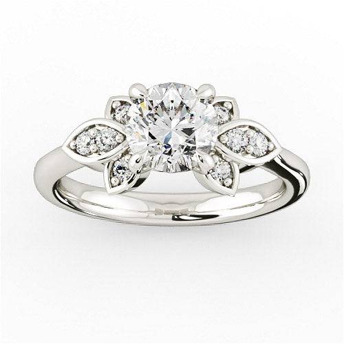 Vani Halo Engagement Ring - HEERA DIAMONDS