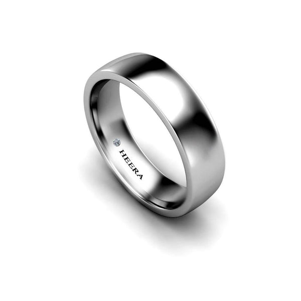 SOFT COURT POLISHED WEDDING RING IN 5MM WIDTH - HEERA DIAMONDS